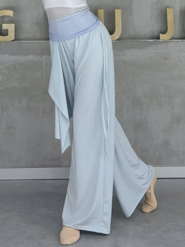Modern dance elegant wide leg pants new dancing clothes Chinese classical practice clothes loose straight dance pants summer