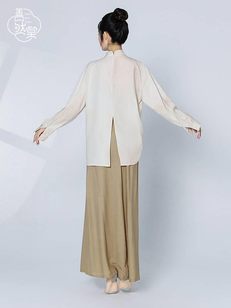 Shan Ran Summer Summer New Modern Dance Shirt Classical Dance Practice Server Long -sleeved Loose Training Server Jazz Men and Women