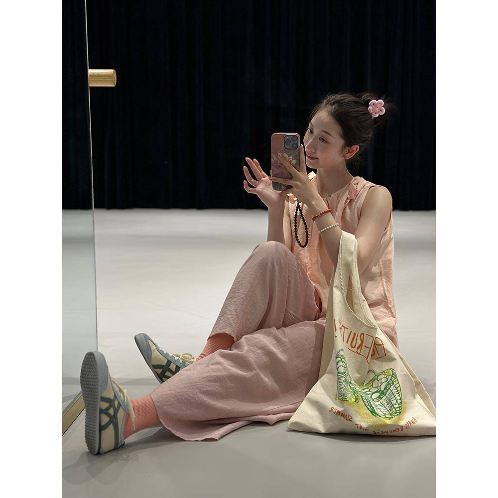 Dance service female summer loose classical dance modern dance exercise uniforms sleeveless vest Chinese dance base training service daily wear