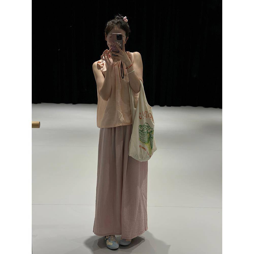 Dance service female summer loose classical dance modern dance exercise uniforms sleeveless vest Chinese dance base training service daily wear
