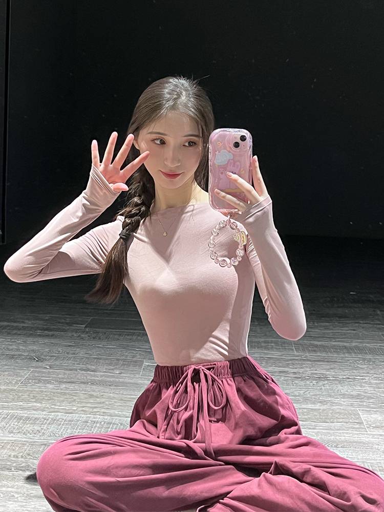 Dance practice pants men's and women's same spring and summer pure cotton wide -leg pants straight pants Modern dance pants practice uniforms loose