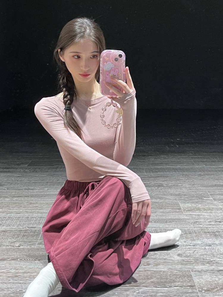 Dance practice pants men's and women's same spring and summer pure cotton wide -leg pants straight pants Modern dance pants practice uniforms loose