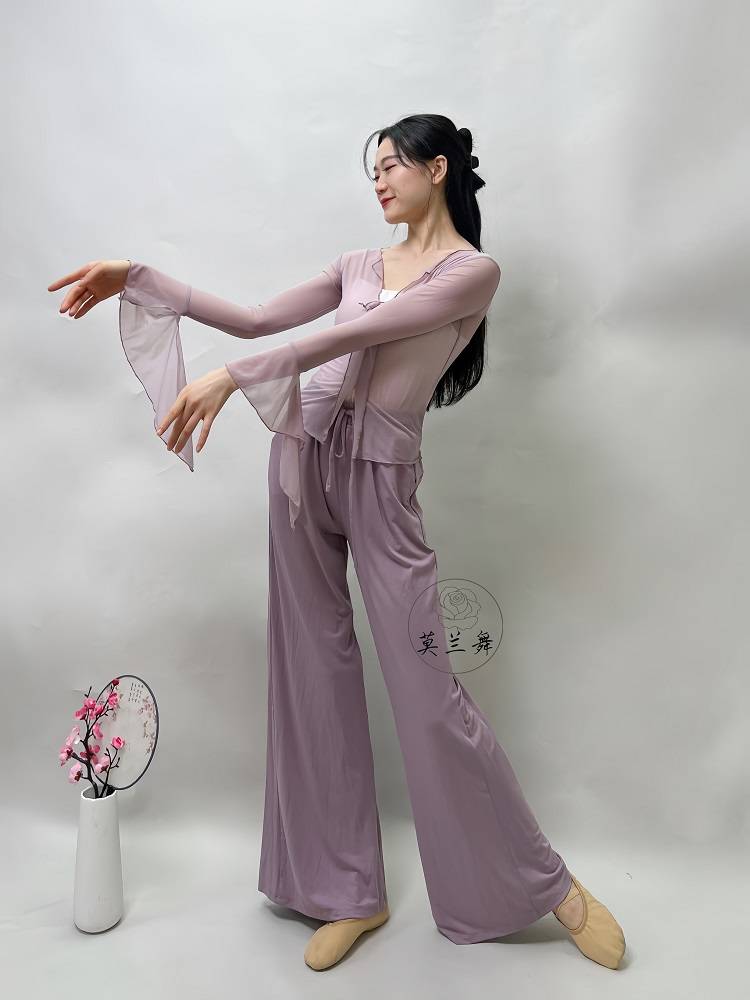 125 new copper ammonia straight trousers wide -leg pants dance pants classical dance modern dance repair is thin