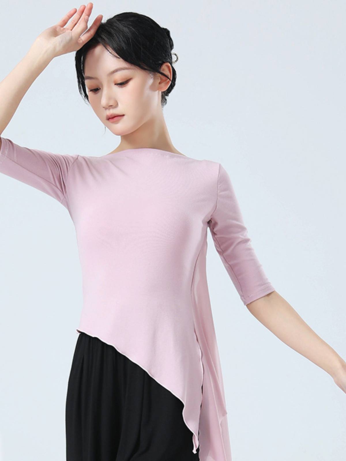 Modern dance exercise girl new dance clothing top Chinese dance classical dance adult floating veil finger clothing