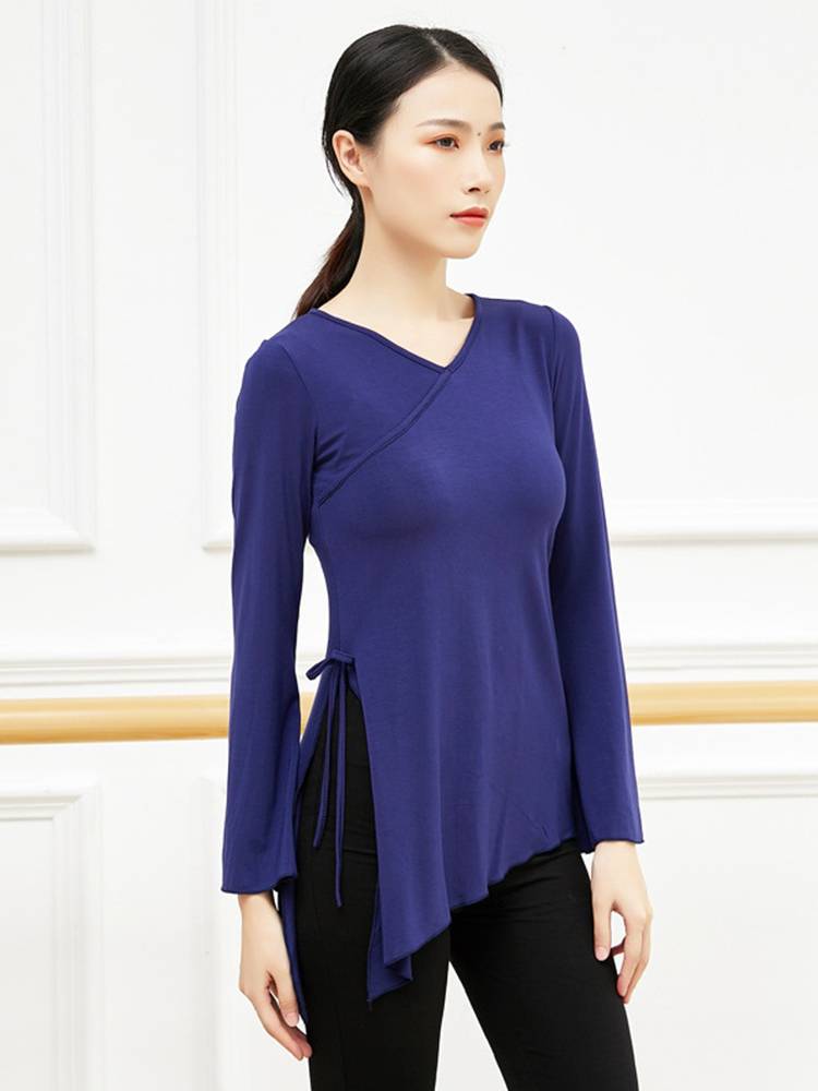 Classical dance clothing top female Chinese modern dance horn sleeve dance service Modal dancing body dance practice service