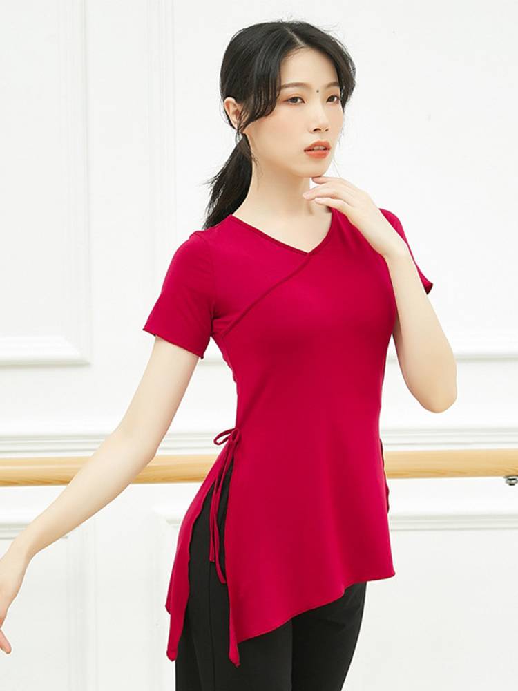 Classical dance clothing top female Chinese modern dance horn sleeve dance service Modal dancing body dance practice service