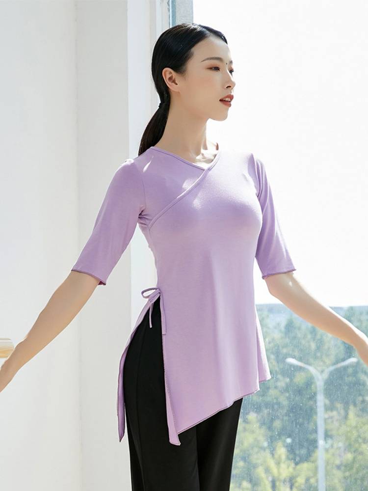 Classical dance clothing top female Chinese modern dance horn sleeve dance service Modal dancing body dance practice service