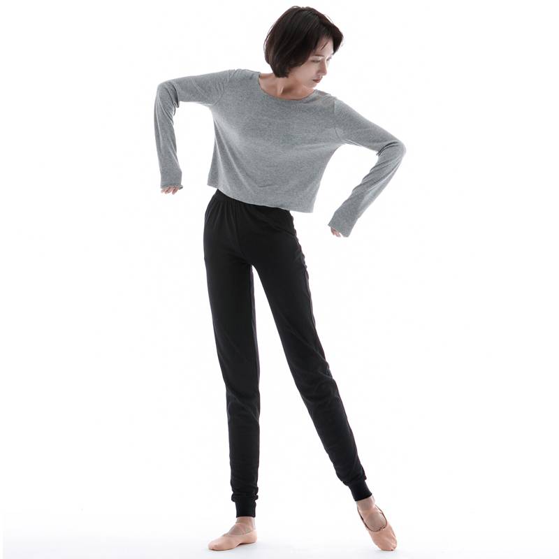 Dance love new dance clothing female summer top, short adult modern dance long sleeve dance clothing loose