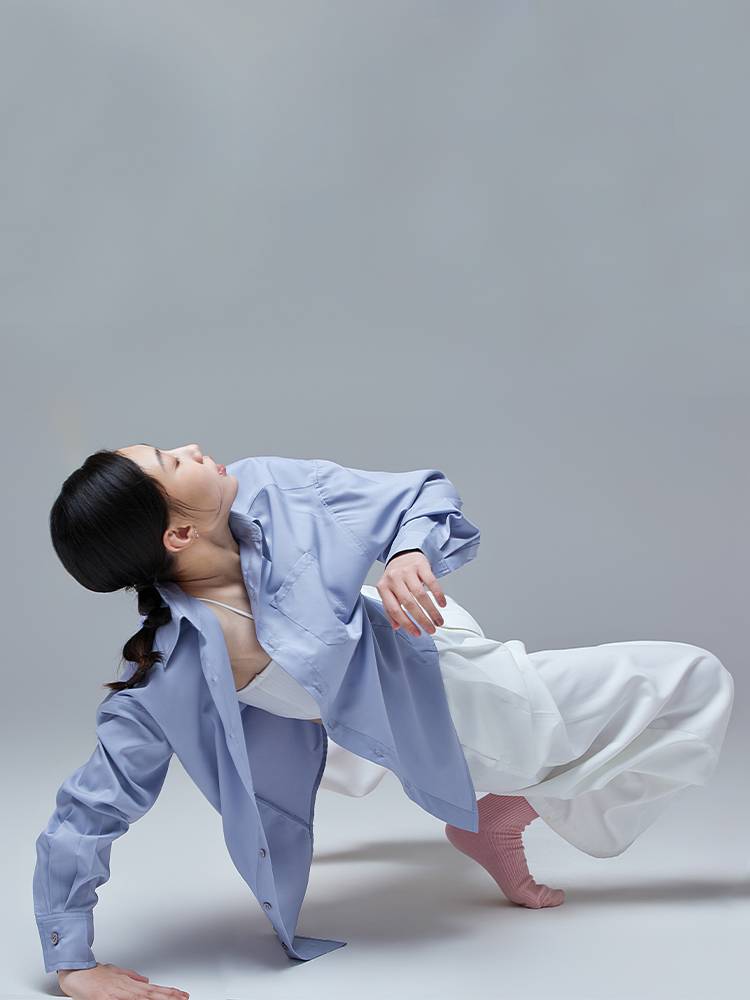 Modern dance exercise dance dance shirt practice service men's and women's performances, elegant long -sleeved dancers with Z04B