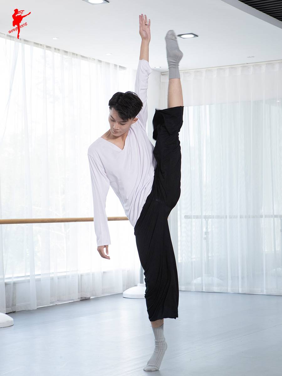 Red Dance Shoes Dance Pants Adult Female Modern Dance Loose Light Cotton wide -leg Dance Pants Seven -Nine Dance Practice Pants