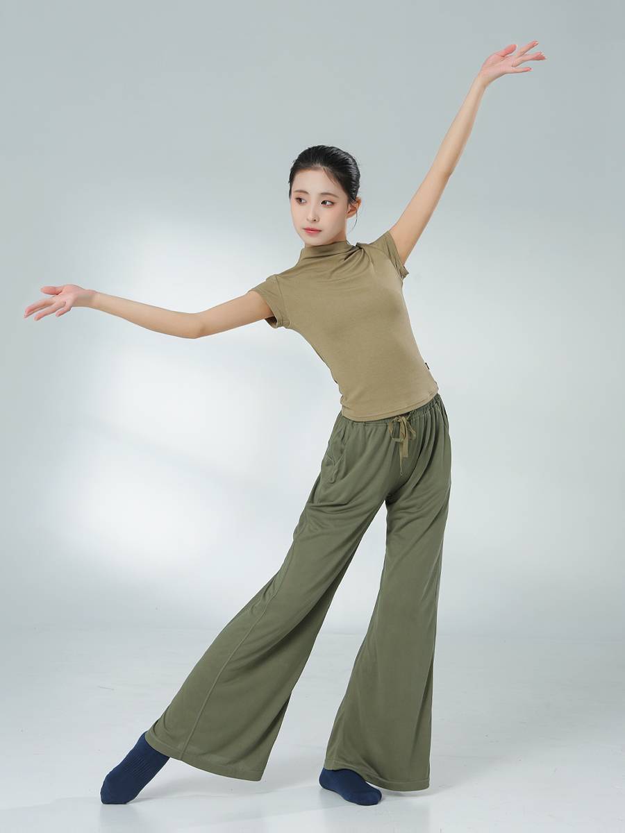 Little Jasmine Dance Server Top Female Short Sleeve Adult Dance Classical Dance Chinese Dance Modern Dance Practice Summer Summer
