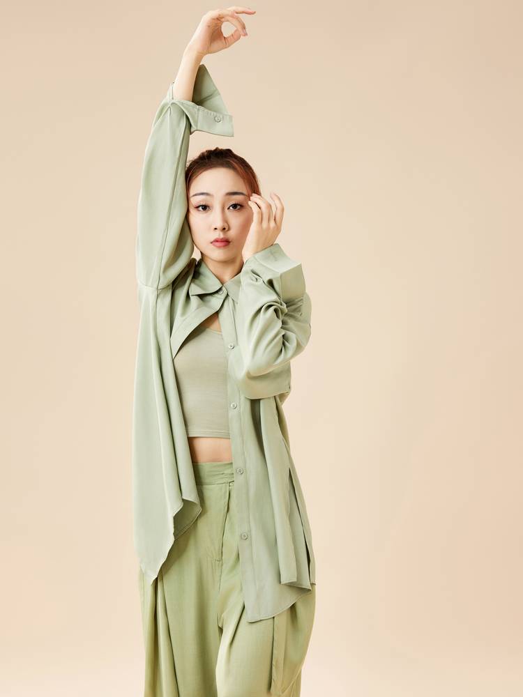Modern dance service breathable temperament shirt performance performance uniform wide -leg pants professional college training suit suit