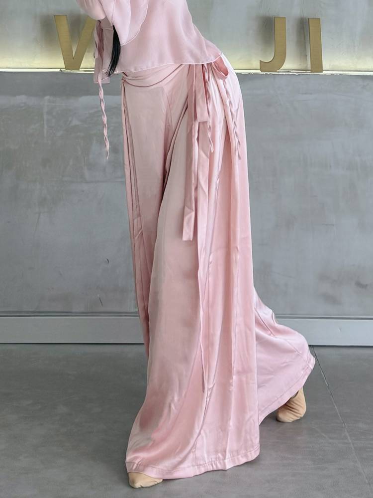 2024 new dance pants summer modern dance loose wide -leg pants dangling feel classical dance pants, elegant dancing