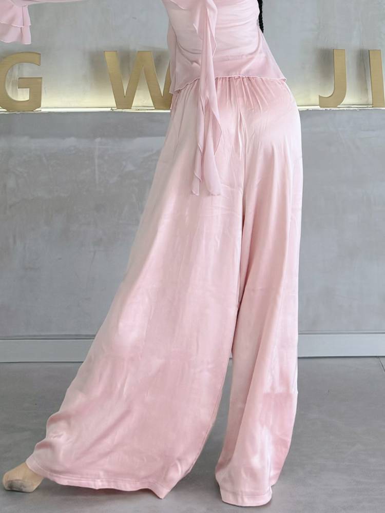2024 new dance pants summer modern dance loose wide -leg pants dangling feel classical dance pants, elegant dancing