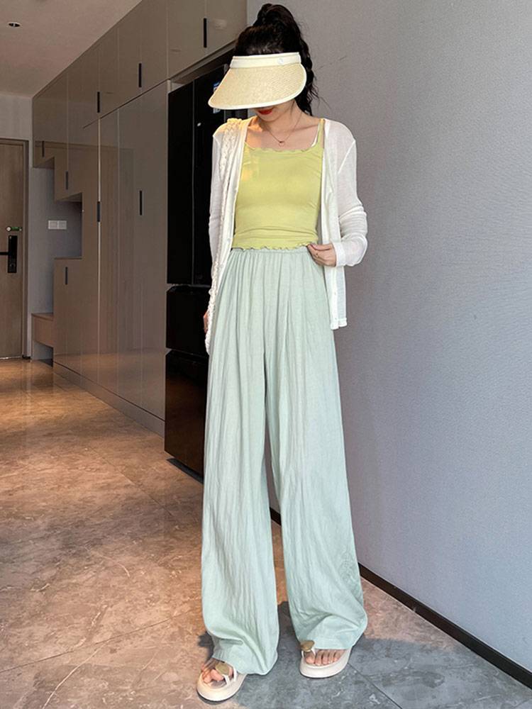 Modern dance exercise pants women's loose, elegant wide leg pants, slim dance pants Chinese classical dance -shaped clothing