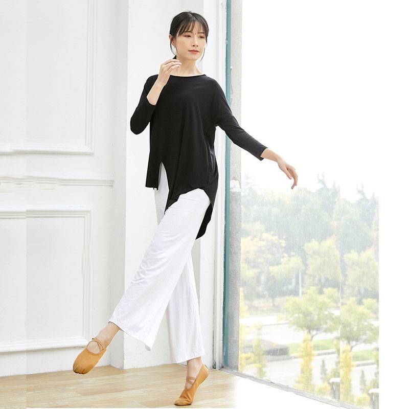 Dance service men and women adult loose tops of modern dance exercises performed Modal -shaped sports kick training set