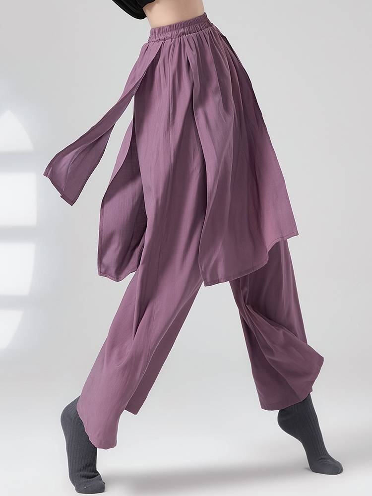 Classical dance dance pants women's loose and elegant wide legs practice skirt pants Chinese modern dance body training dancing clothing