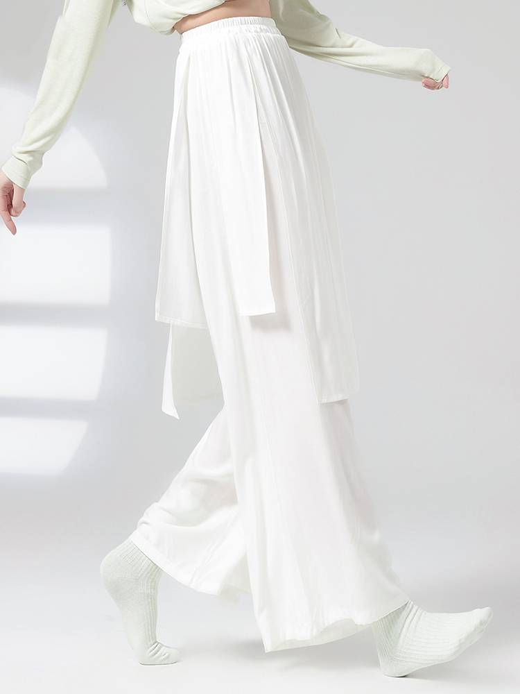 Classical dance dance pants women's loose and elegant wide legs practice skirt pants Chinese modern dance body training dancing clothing