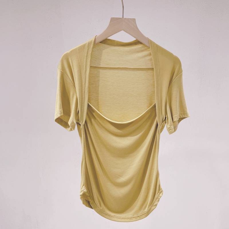 Bao Shoulder Generous Large Dance Server Short Sleeve Summer Classical Dance Modern Dance Ballet Practice Fita Training Service