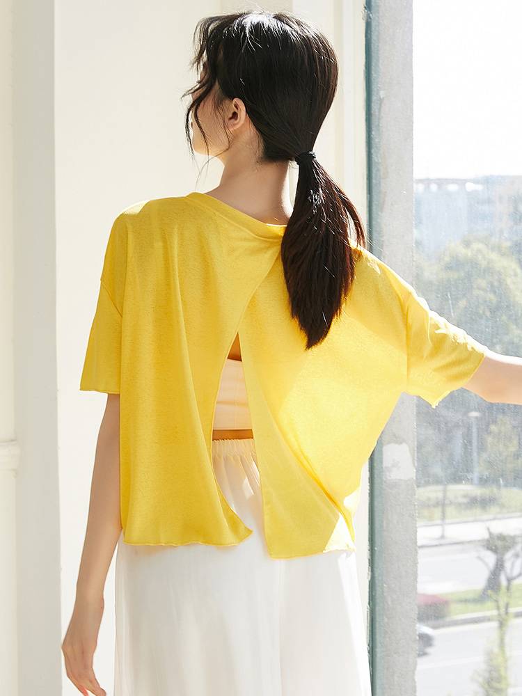 Split loose sexy and modern dance exercise service performance service ballet blouse Latin classical jazz dance service yoga