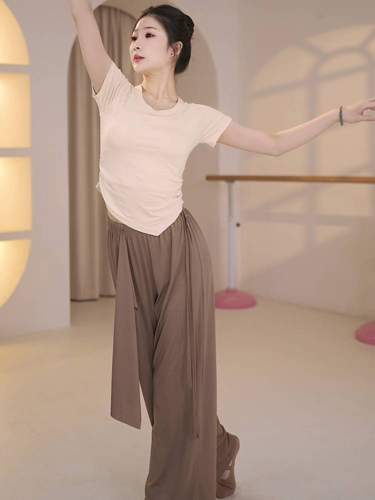 3254 dance service female Hyundai China 2024 new classical short -sleeved body practice dancing special adult top