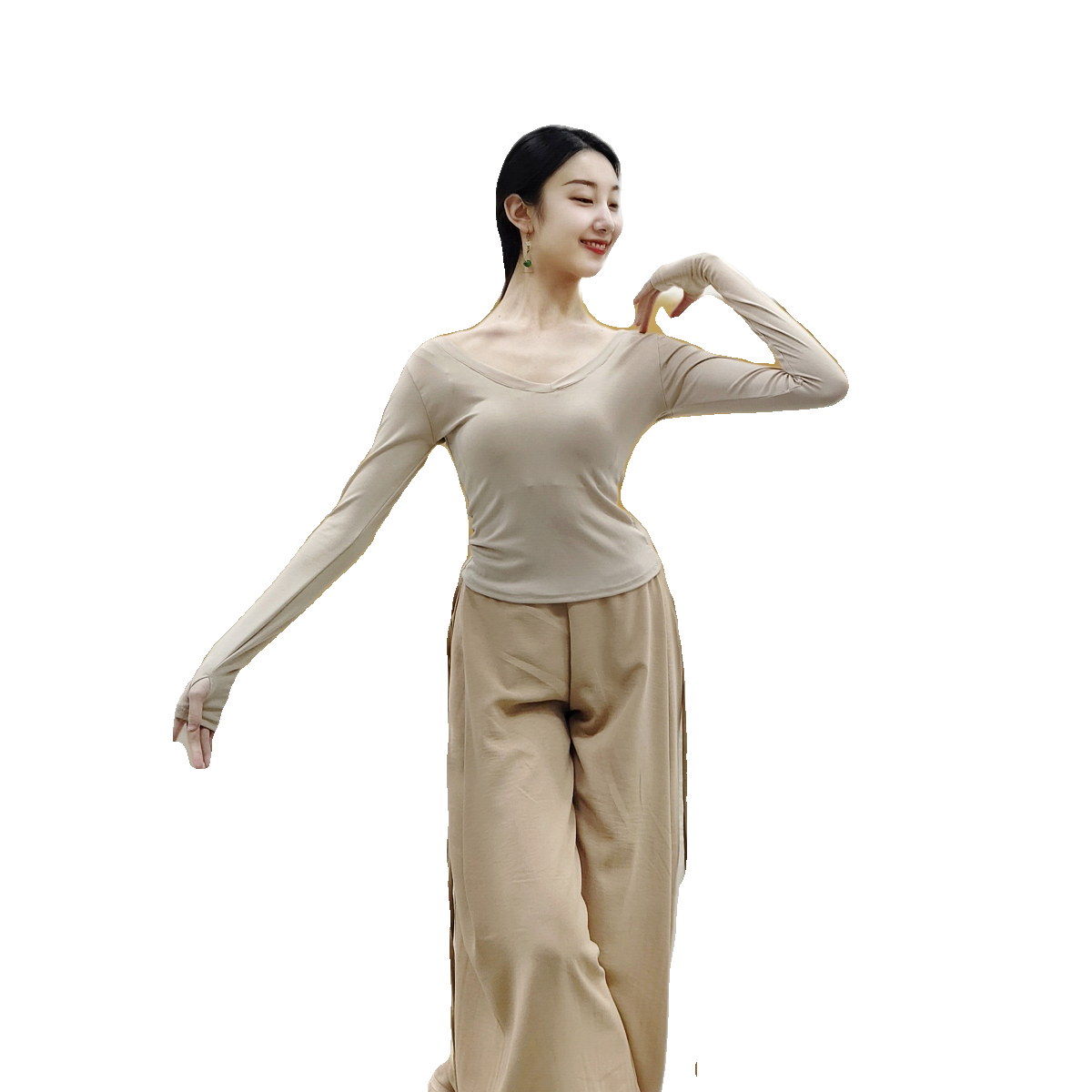 Modern Dance Autumn and Winter Dance Dance Dance Series Top Classical Dance Professional Todels Training Sely Long -sleeved Clothing Female Art Test
