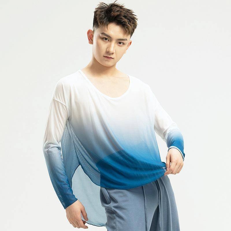 Summer men's and women's same classical dance clothes, elegant body rhyme gauze, Chinese dance modern dance style practice service
