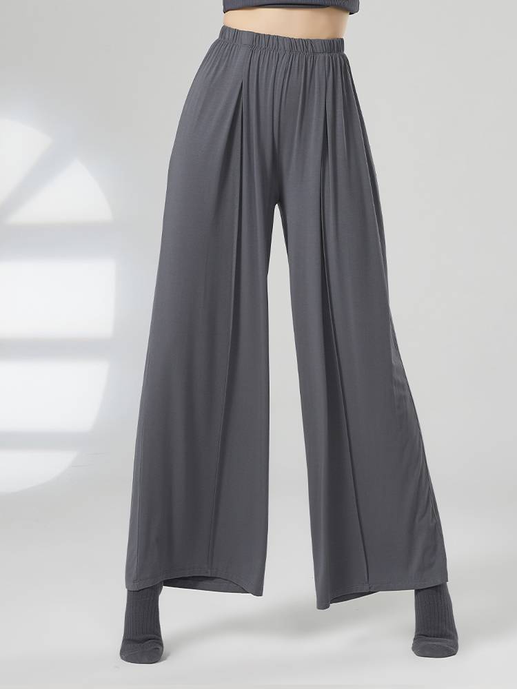 Dance pants straight pants female loose black wide -leg pants Modern dance -shaped body exercise clothes Modal practice pants