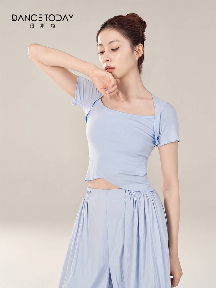 dancetoday classical dance -shaped physical fitness service summer 2024 new short top shirt short -sleeved modern dance service