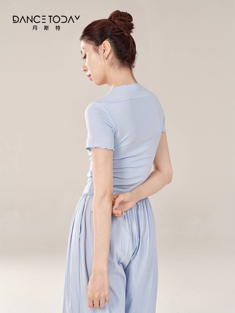 dancetoday classical dance -shaped physical fitness service summer 2024 new short top shirt short -sleeved modern dance service