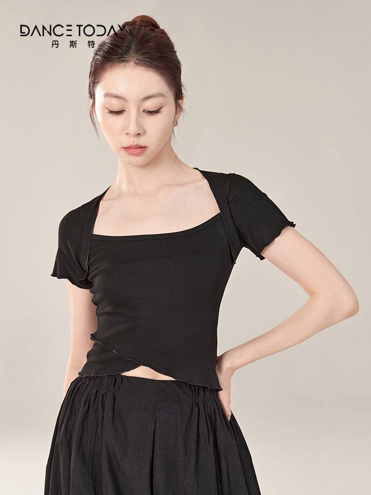dancetoday classical dance -shaped physical fitness service summer 2024 new short top shirt short -sleeved modern dance service