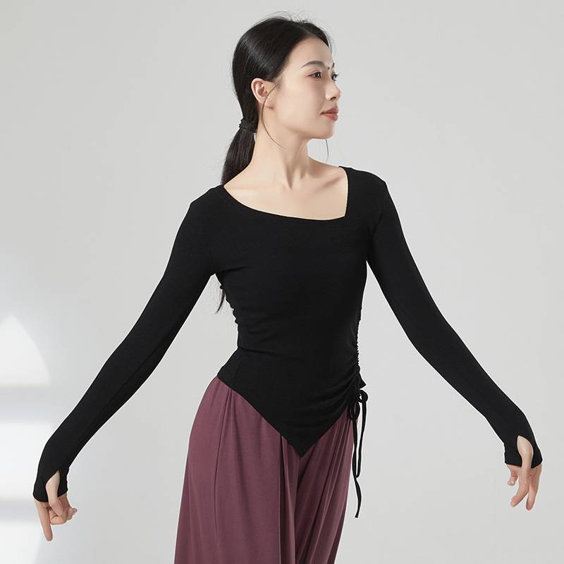Modern Dance Sleeve Split Top Chinese Dance Basic Dance Dance Dance Performance Training Services Summer Square Dance