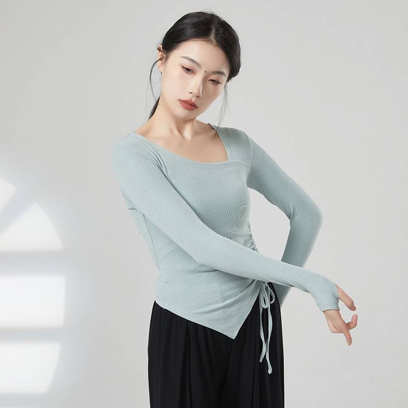 Modern Dance Sleeve Split Top Chinese Dance Basic Dance Dance Dance Performance Training Services Summer Square Dance