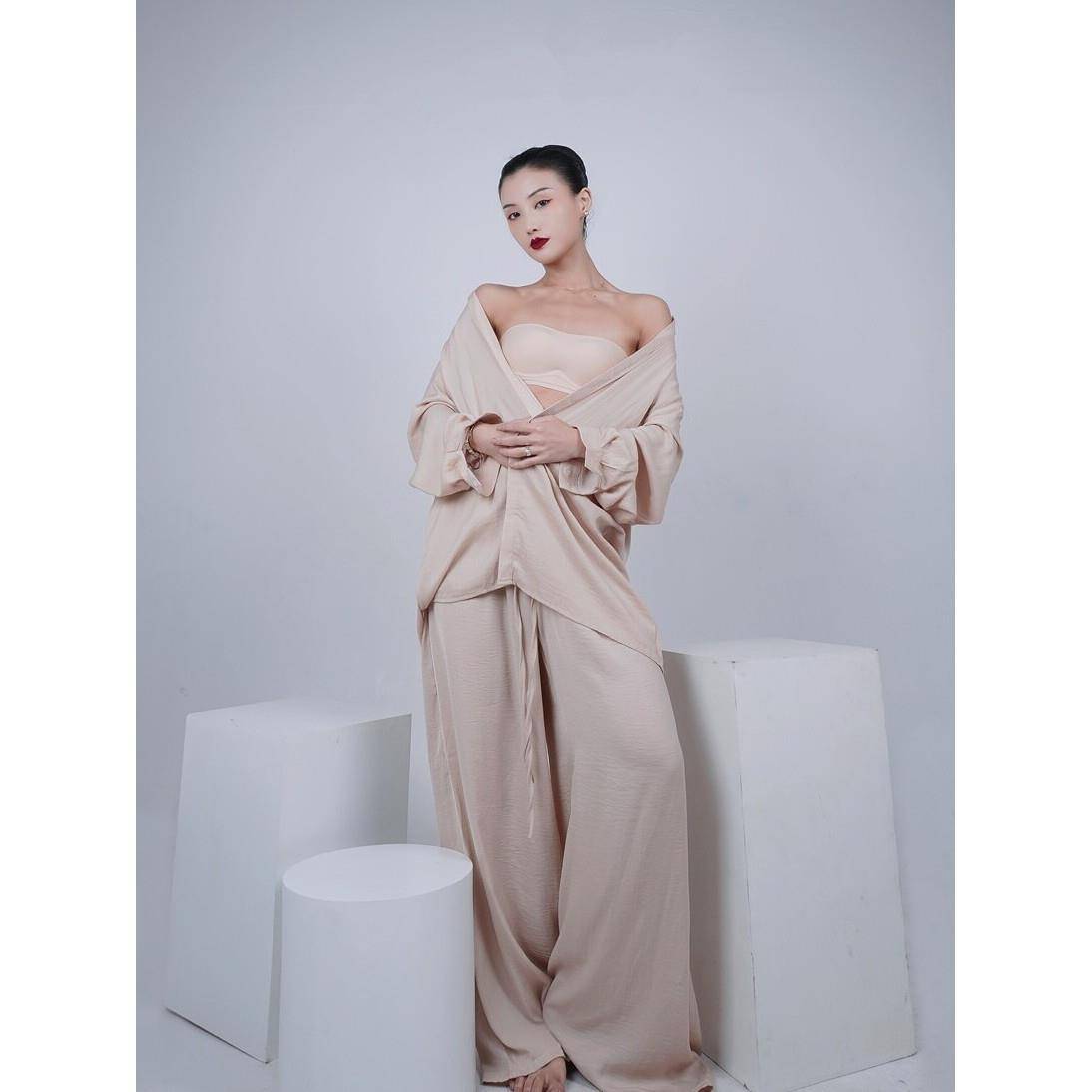 WYZ Gai Gai Homing Dance Modern Dance Dance Dance Shirt Wide -Leg Pants Performance Server Jazz Loose Shirt Men and Women