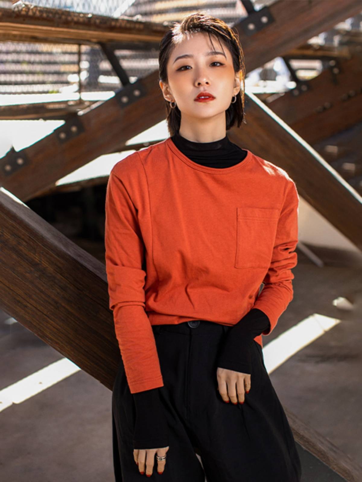S-121 Modern Dance Services Autumn and Winter Loose Practice Dance Dance Dance Put in Autumn and Winter Men and Women Family Pure Cotton