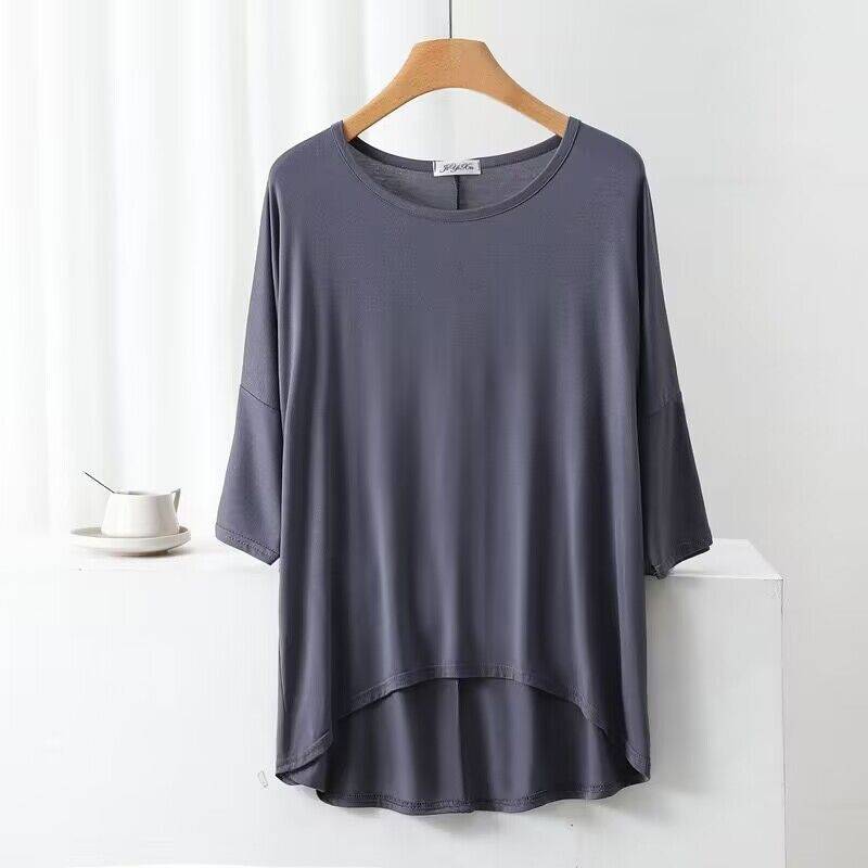 Dance service top female modern dance training service Modal loose mid -sleeved round neck T -shirt dancing collection training service