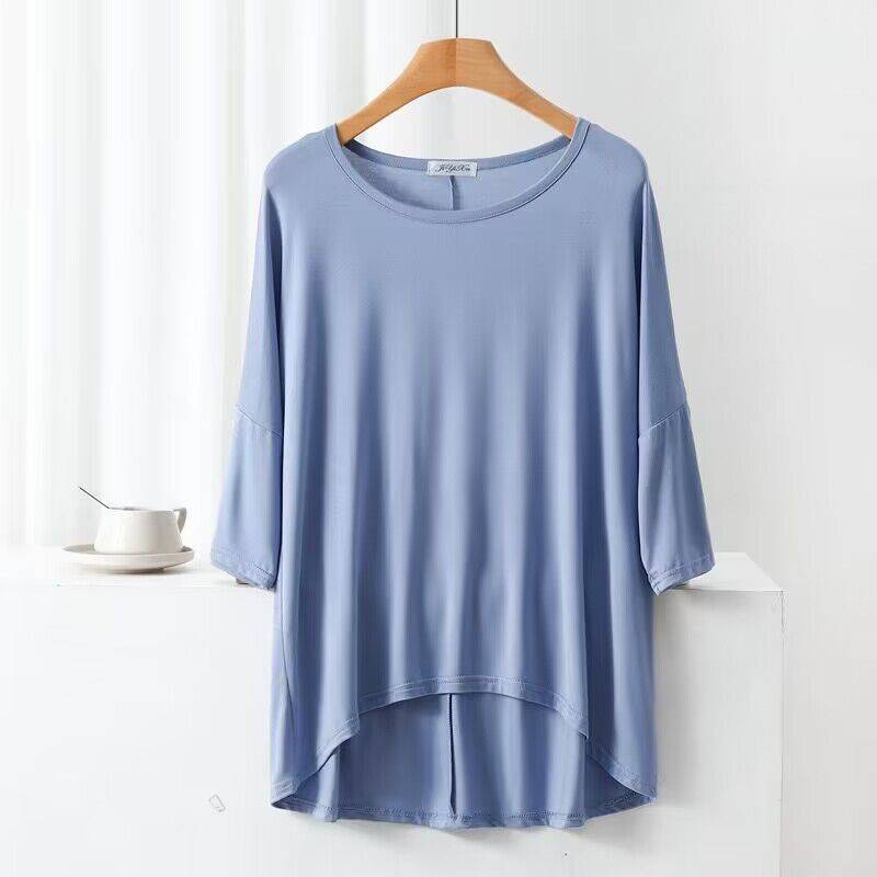 Dance service top female modern dance training service Modal loose mid -sleeved round neck T -shirt dancing collection training service
