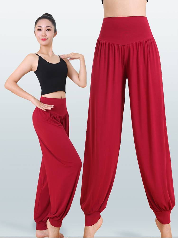 Dance pants female Xia Model Modern Dance Pants Loose Radish Bellet Pants Chinese Dance Try Training Clothing