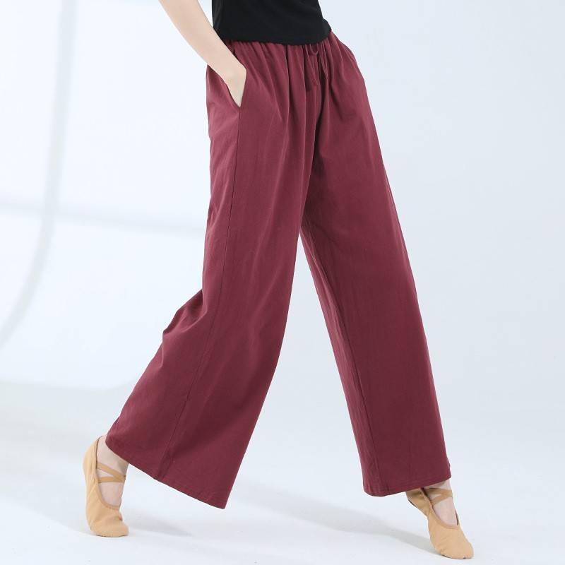 Classical dance wide -leg pants, cloud pants practice pants dance clothes loose straight pants modern dance pants dance dance pants