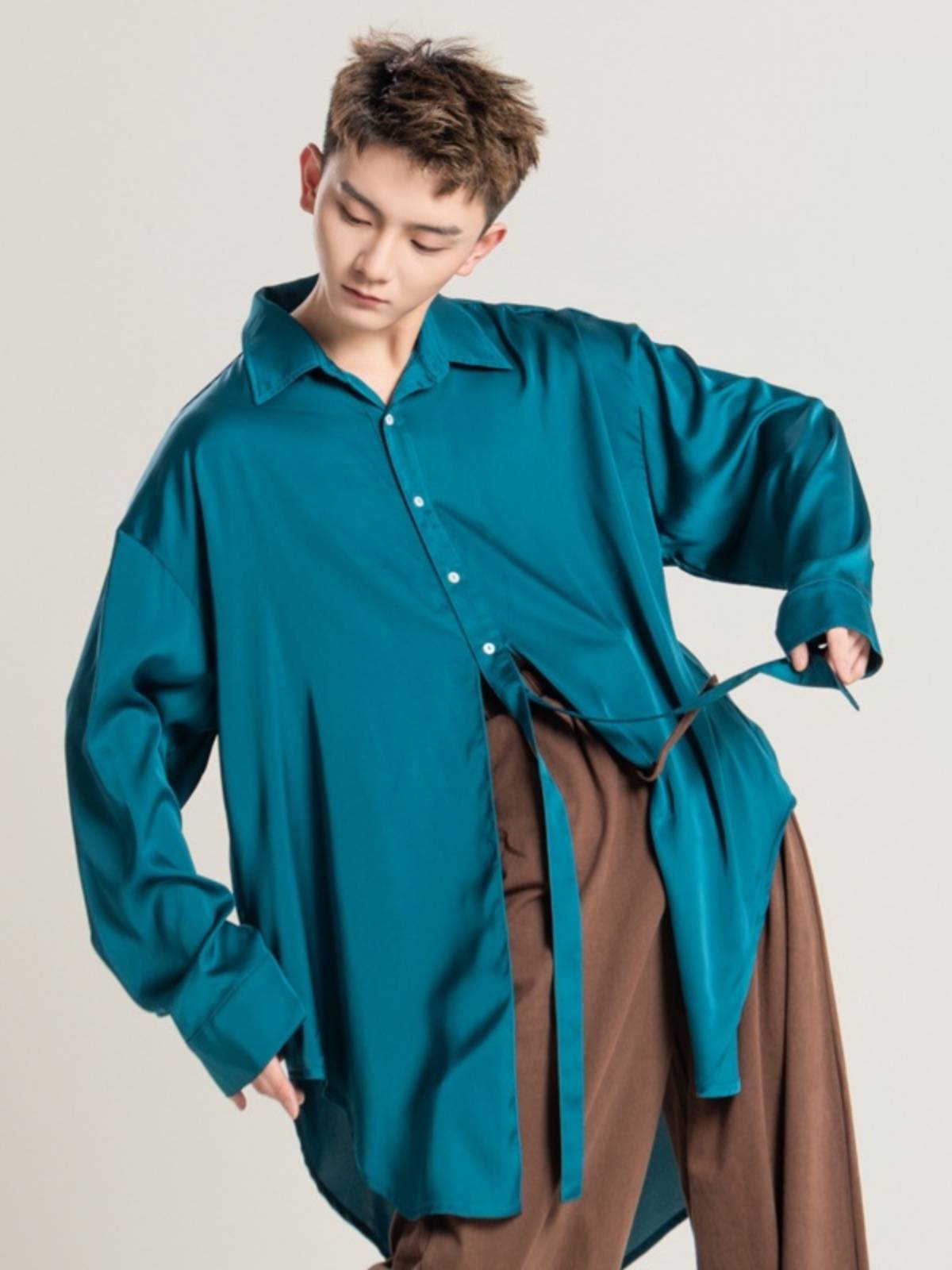 Large size modern dance shirt loose and elegant men's and women's same classical dance jazz practice service art test training performance service
