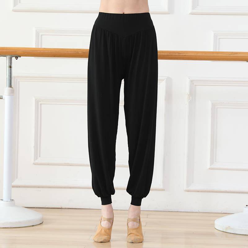 Dance practice clothing female Harun pants set dancing Modal modern dance shape loose wide -leg dance pants autumn