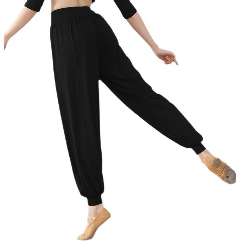 Dance practice clothing female Harun pants set dancing Modal modern dance shape loose wide -leg dance pants autumn