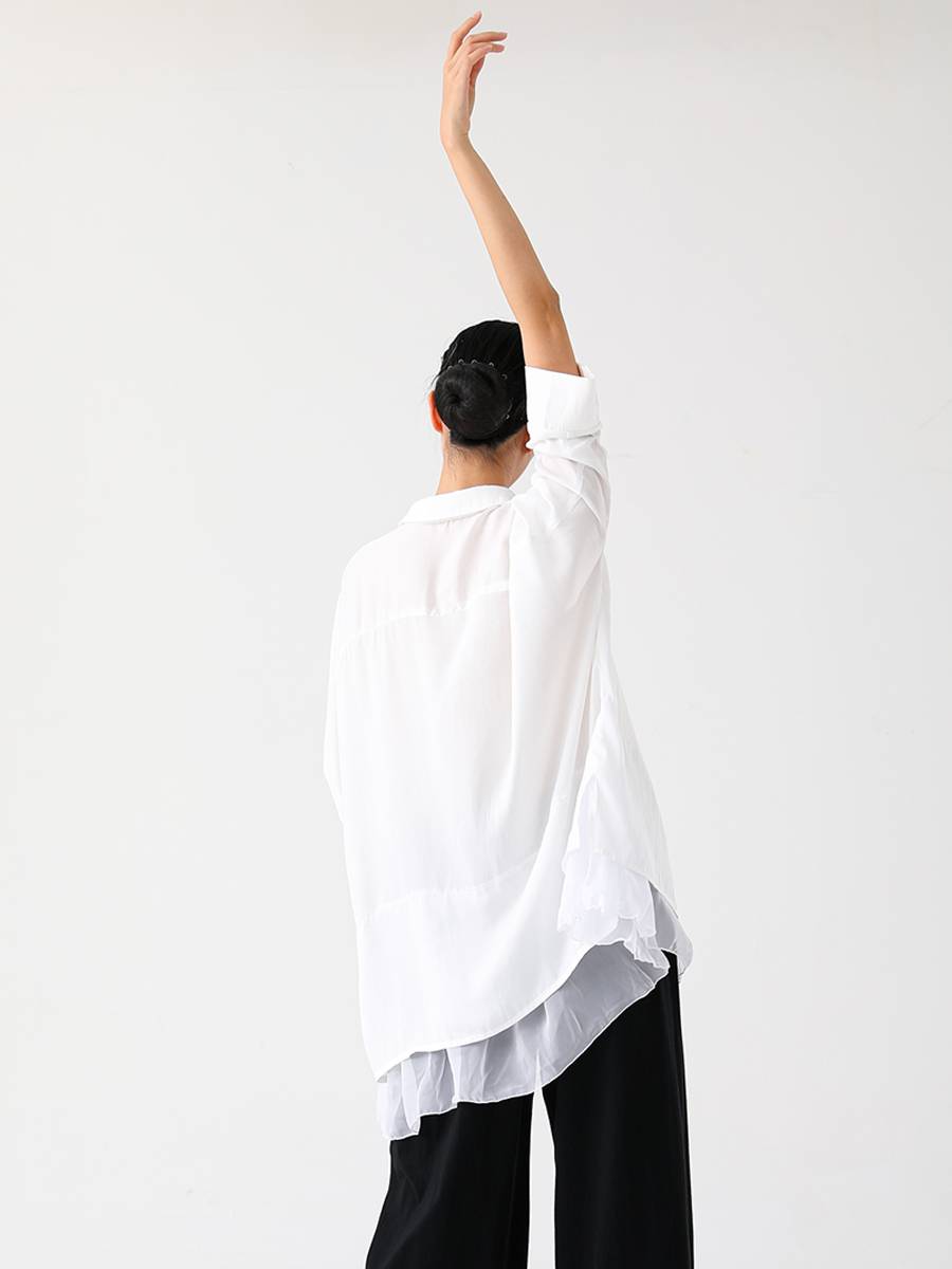 Classical Dance Modern Dance Performance Performance Shirts Loose Shirt Men and Women Dance Shirts Manjiang Hong Yuqing Crying Sand