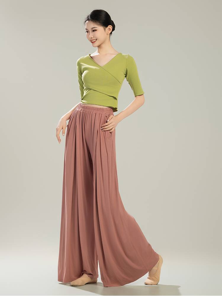 Modern dance exercises, loose wide -leg pants Chinese classical dance elegant professional body clothes Modal dance pants