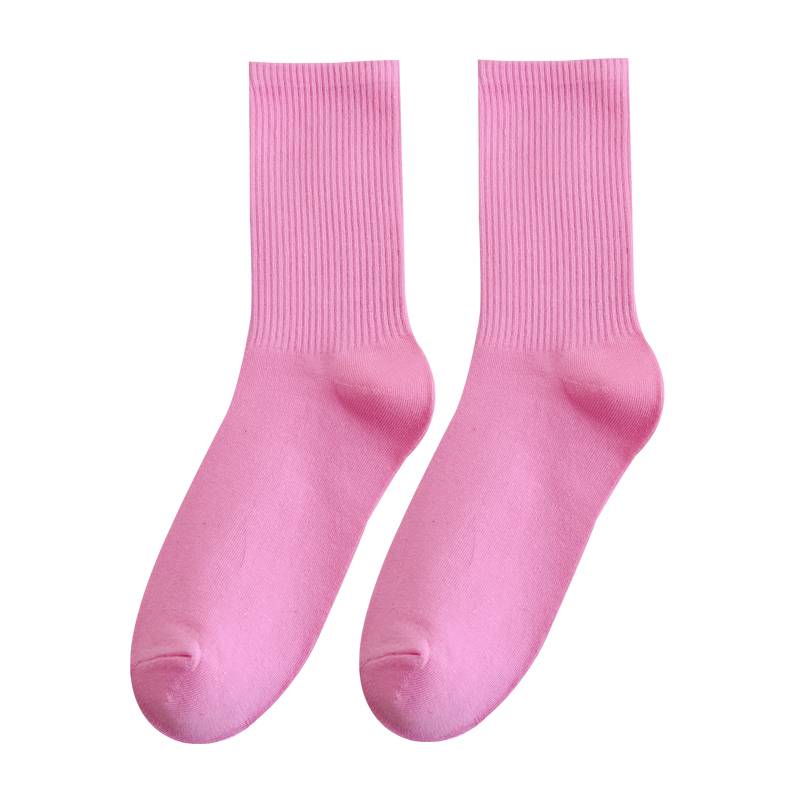 Color socks children Modern dance socks pure cotton spring and summer dance long cylinder solid color candy color macaron middle socks