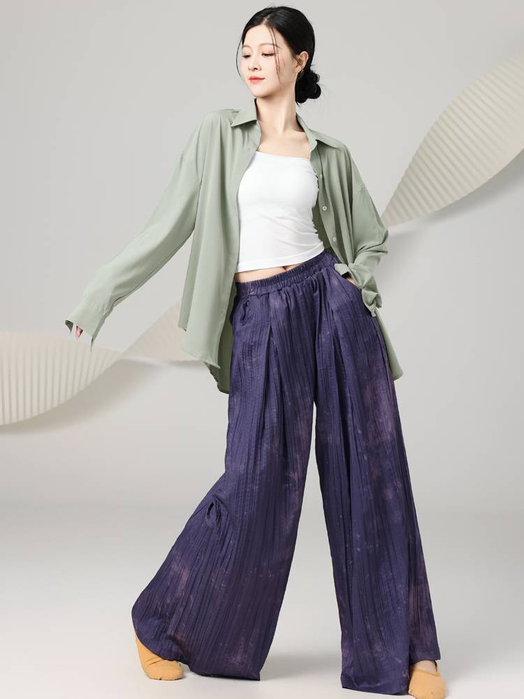Modern dance shirt female dance clothing long sleeve top Chinese classical dance exercise dancing test performance clothing