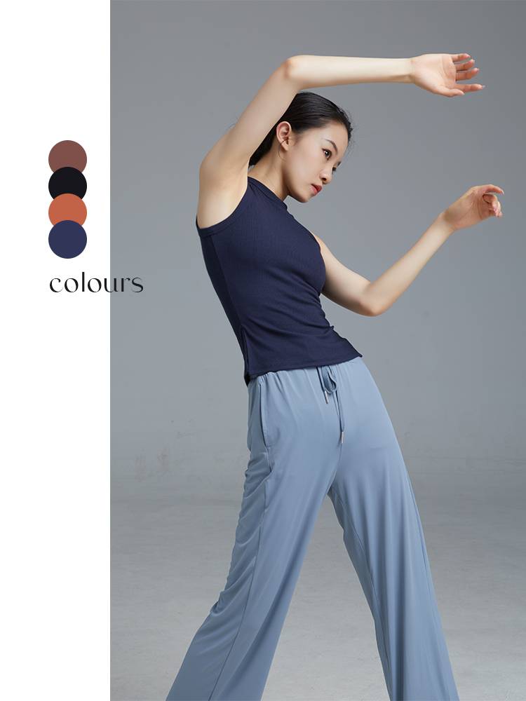 Gorgeous Solo Dance Server Sleeveless Top Solk Top Female Chinese Dance Club Slip Vest Modern Dance Practice Summer Summer