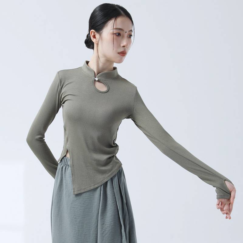 Winter Modern Dance Practice Dance Figure Dance Female Women's Long Sleeve Pointing Restaurants Leading Chinese Classical National Performance Performance