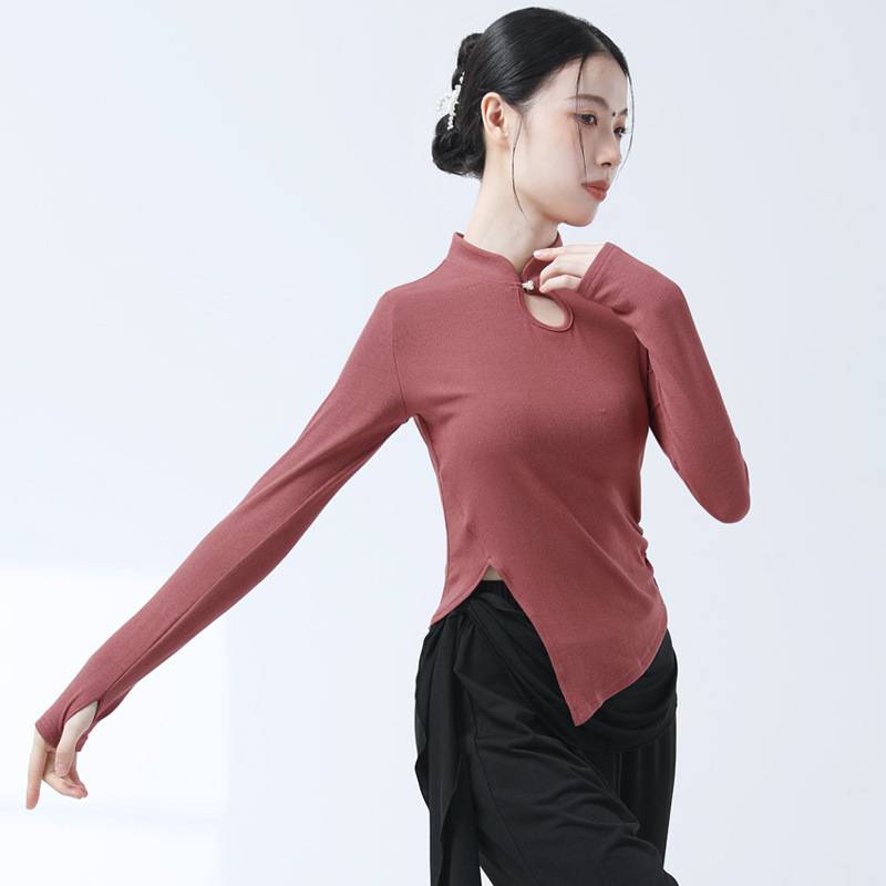 Winter Modern Dance Practice Dance Figure Dance Female Women's Long Sleeve Pointing Restaurants Leading Chinese Classical National Performance Performance