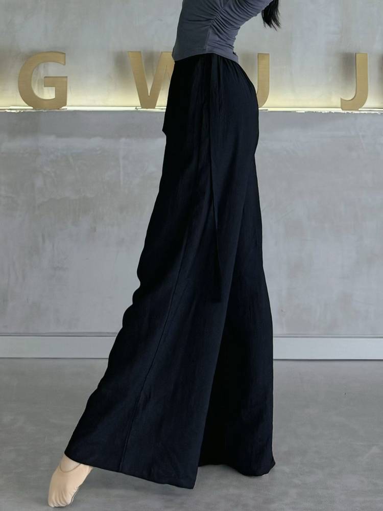 Modern dance pants in summer thin practice pants elegant leg pants loose dance pants classical dance straight pants men and women